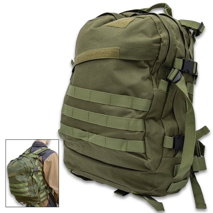 Full image of the OD green All-Purpose Backpack.